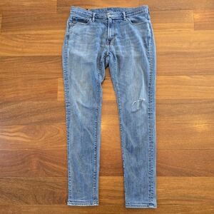 Abercrombie & Fitch Felix Super Slim Jeans 34x32(33x32) Medium Wash Distressed